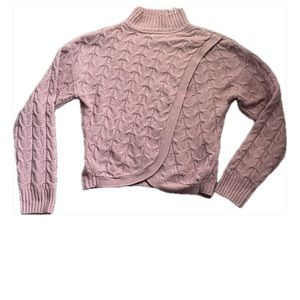 New pink mock wrap sweater. Size Medium